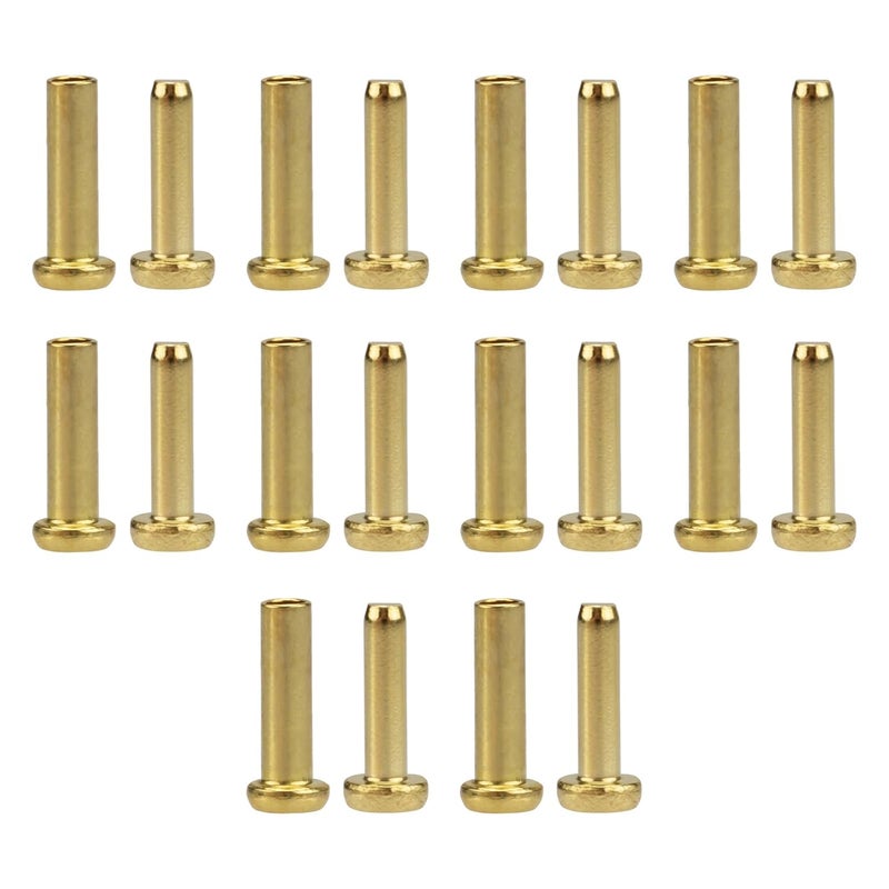 SuperDi Cutlers Cutlery Rivets 3/16" x 3/8" Knife Making Handle Pins- Brass (15 Sets) - Image 1